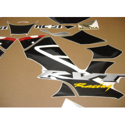 Honda RVT 1000R 2003 - RED/SILVER VERSION DECALS