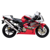 Honda RVT 1000R 2003 - RED/SILVER VERSION DECALS