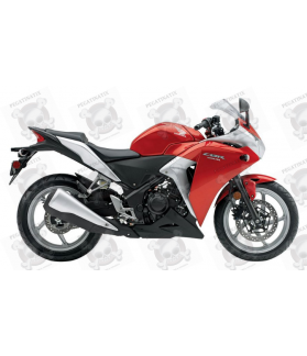 Honda CBR 250R 2011 - RED/SILVER VERSION DECALS (Compatible Product)