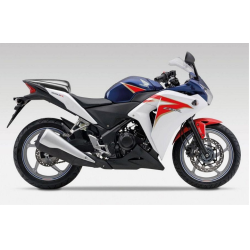Honda CBR 250R 2012 - WHITE/BLUE VERSION DECALS