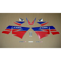 Honda CBR 250R 2013 - WHITE/RED/BLUE VERSION DECALS