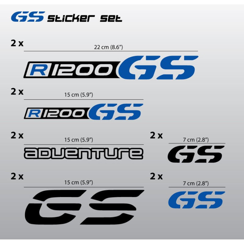 Stickers decals for BMW R1200GS