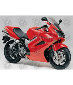 STICKERS SET HONDA VFR 800I 2002 VERSION RED (Compatible Product)