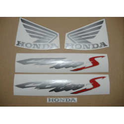 STICKER SET HONDA CB 600S AÑO 2003 VERSION PLATA