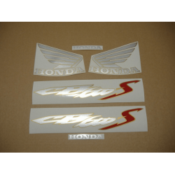STICKER SET HONDA CB 600S AÑO 2003 VERSION PLATA