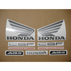 STICKER SET HONDA CBF 600S AÑO 2004 VERSION PLATA