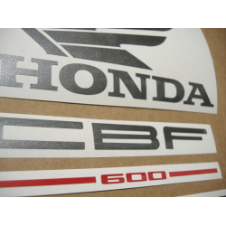 STICKER SET HONDA CBF 600S AÑO 2004 VERSION PLATA