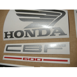 STICKER SET HONDA CBF 600S AÑO 2004 VERSION PLATA