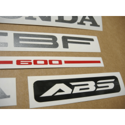 STICKER SET HONDA CBF 600S AÑO 2004 VERSION PLATA