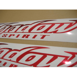 STICKER DEPOSITO HONDA SHADOW SPIRIT ROJO CROMADO