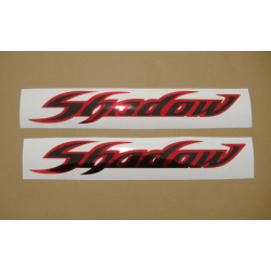 STICKER DEPOSITO HONDA SHADOW NEGRO/ROJO CROMADO