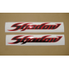 STICKER DEPOSITO HONDA SHADOW NEGRO/ROJO CROMADO