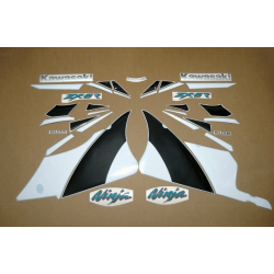 STICKER SET KAWASAKI ZX-6R AÑO 2000 PLATA