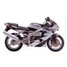 STICKER SET KAWASAKI ZX-6R AÑO 2000 PLATA