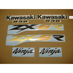 STICKER SET KAWASAKI ZX-6R AÑO 2003 ROJO