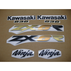 STICKER SET KAWASAKI ZX-6R YEAR 2000 SILVER