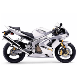 STICKER SET KAWASAKI ZX-6R AÑO 2003 PLATA