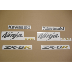 STICKER SET KAWASAKI ZX-6R YEAR 2006 BLUE