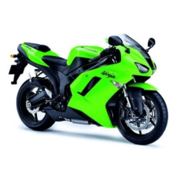 STICKER SET KAWASAKI ZX-6R AÑO 2007 VERDE