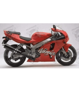 STICKERS KIT KAWASAKI ZX-7R 2000 RED (Compatible Product)