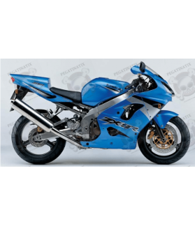 STICKERS KIT KAWASAKI ZX-9R 2003 BLUE SILVER (Compatible Product)