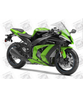 STICKERS KIT KAWASAKI ZX-10R YEAR 2012 ABS GREEN (Compatible Product)