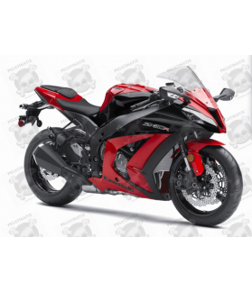 STICKERS KIT KAWASAKI ZX-10R YEAR 2013 RED (Compatible Product)