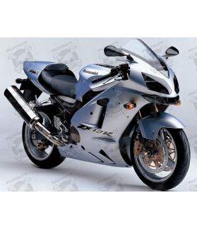 STICKERS KIT KAWASAKI ZX-12R YEAR 2004 SILVER (Compatible Product)
