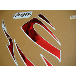 STICKERS KIT KAWASAKI 250R NINJA YEAR 2007 SILVER RED