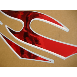 STICKERS KIT KAWASAKI 250R NINJA YEAR 2007 SILVER RED
