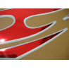 STICKERS KIT KAWASAKI 250R NINJA YEAR 2007 SILVER RED