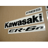 AUTOCOLLANT KIT KAWASAKI ER-6N YEAR 2009 SILVER