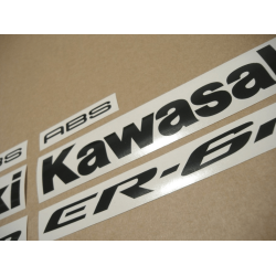 AUTOCOLLANT KIT KAWASAKI ER-6N YEAR 2009 SILVER