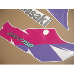 STICKERS KIT KAWASAKI ZXR750 YEAR 1995 BLACK PINK PURPLE