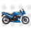 STICKERS KIT KAWASAKI GPZ 500S YEAR 1996 BLUE SILVER (Compatible Product)