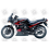 STICKERS KAWASAKI GPZ 500S YEAR 2001 BLACK RED (Compatible Product)