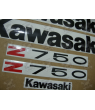 AUTOCOLLANT KAWASAKI Z750 YEAR 2007 SILVER