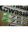AUTOCOLLANT KAWASAKI Z750 YEAR 2010 WHITE