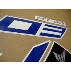 ADESIVI KIT YAMAHA MT-03 YEAR 2016 VERSION  WHITE BLUE