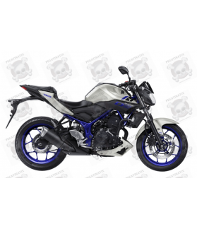 STICKERS KIT YAMAHA MT-03 YEAR 2016 VERSION WHITE BLUE (Compatible Product)