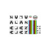 STICKERS DECALS ALAN 1985