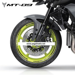 Yamaha MT-09 wheel stickers decals rim stripes Laminated MT09 Black