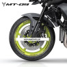 Yamaha MT-09 wheel stickers decals rim stripes Laminated MT09 Black