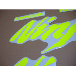 Stickers decals KAWASAKI ZXR ZXR NINJA CUSTOM NEON YELLOW