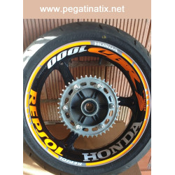 Honda CBR1000RR Wheel decals rim stripes Honda CBR1000RR Wheel decals REPSOL