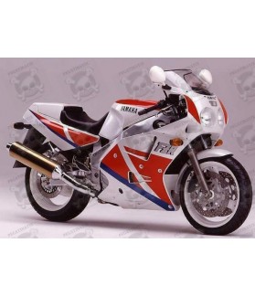 Stickers decals Yamaha FZR 1000 Year 1990 WHITE RED BLUE (Compatible Product)