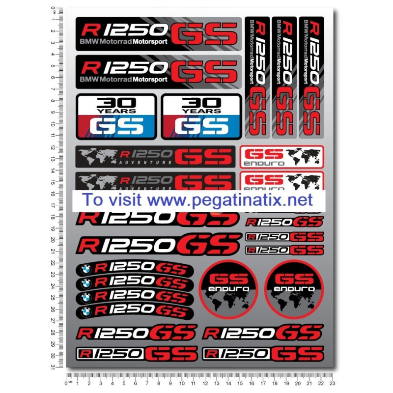 Stickers decals motorcycle BMW R1250GS ADVENTURE