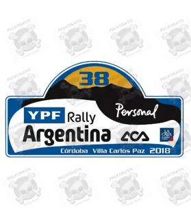 AUTOCOLLANT RALLY FIA WRC ARGENTINA 2018 (Produit compatible)