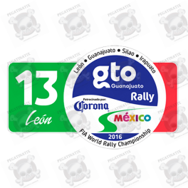 STICKER RALLY FIA WRC MEXICO
