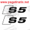AUTOCOLLANT LOGO AUDI S5 (Produit compatible)